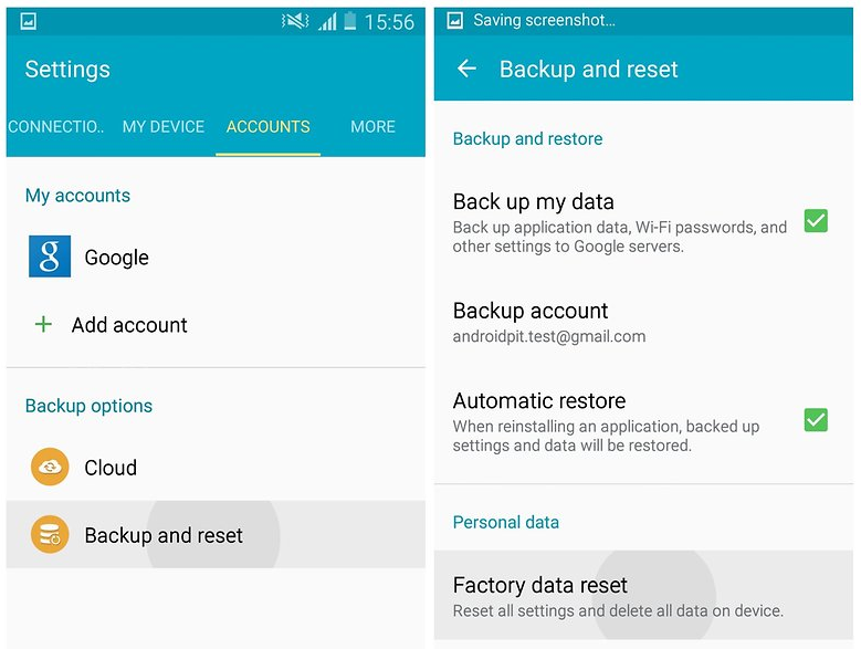 factory reset an Android phone